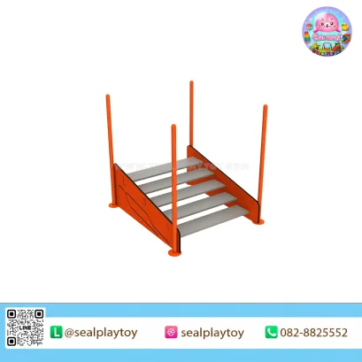 สะพานบันไดฝึกสุนัข อุปกรณ์ Dog Agility ผลิตจากโครงเหล็กกัลวาไนซ์และแผ่น PE สำหรับฝึกการก้าว การทรงตัว และการประสานงานของสุนัข by Sealplay