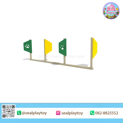 แผงบังสายตาสุนัข อุปกรณ์ Dog Agility ผลิตจากโครงเหล็กกัลวาไนซ์และแผ่น PE สำหรับฝึกการเปลี่ยนทิศทาง ความคล่องตัว และการควบคุมการเคลื่อนไหวของสุนัข by Sealplay