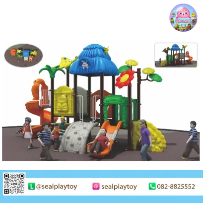 Fantasy Garden Cottage toddler playground with colorful garden theme by Sealplay