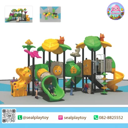 Forest Butterfly Explorer เครื่องเล่นสนาม PE ธีมป่าไม้ ผีเสื้อ และสัตว์ป่าน่ารัก พร้อมสไลเดอร์ อุโมงค์คลาน และกิจกรรมพัฒนาทักษะ
