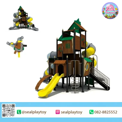 ชุดเครื่องเล่นสนามไม้ Ironwood Tower โดย Sealplay