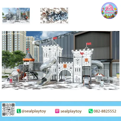 เครื่องเล่นสนาม PE, สนามเด็กเล่น PE, Knight Fortress Playground, สนามเด็กเล่นปราสาท, เครื่องเล่นสนามกลางแจ้ง, กระดานลื่น, เครื่องเล่นปีนป่าย