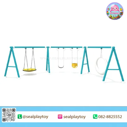 Multi Seat Swing Set ชุดชิงช้าหลายรูปแบบ พร้อมชิงช้าตะกร้า ชิงช้าเดี่ยว และชิงช้าสำหรับเด็กทุกวัย