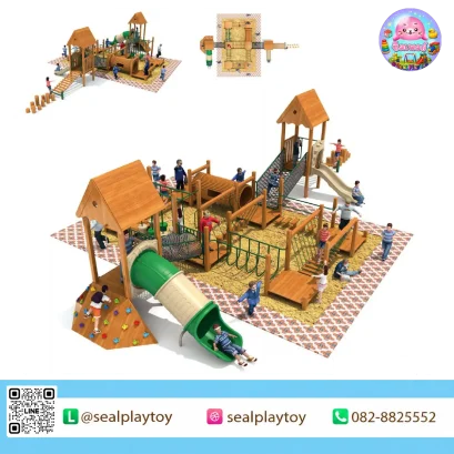 ชุดเครื่องเล่นสนามไม้ Pineyard Adventure โดย Sealplay
