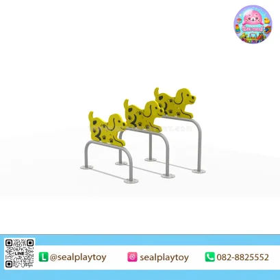 Triple Crawl Gate Set ชุดประตูลอดสำหรับสัตว์เลี้ยง 3 ระดับ ผลิตจากแผ่น HDPE พร้อมโครงเหล็กกัลวาไนซ์พ่นสีฝุ่น แข็งแรง ทนทาน สำหรับฝึก Dog Agility by Sealplay