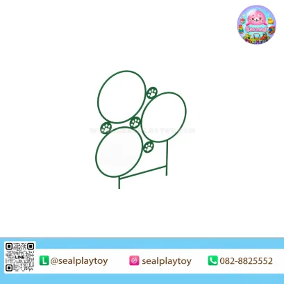 Triple Hoop Frame ชุดกรอบห่วงสำหรับสัตว์เลี้ยง 3 วง ผลิตจากโครงเหล็กกัลวาไนซ์พ่นสีฝุ่น แข็งแรง ทนทาน สำหรับฝึก Dog Agility และ Playground for Pets by Sealplay