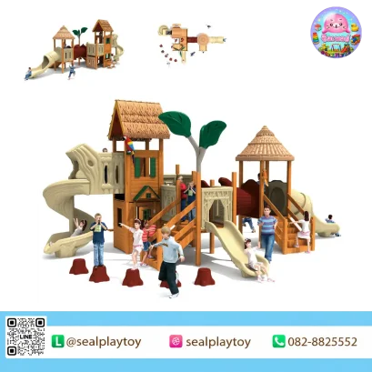 ชุดเครื่องเล่นสนามไม้ Windwood Village โดย Sealplay