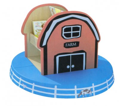 ตู้หนังสือพร้อมเบาะ ชุดฟาร์มสุขสันต์