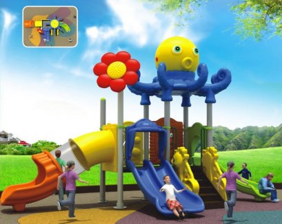 เครื่องเล่นสนาม A ชุดสควิดทริปเปิ้ลสไลด์-เครื่องเล่นสนาม กระดานลื่น สไลเดอร์ by Sealplay