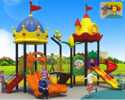 เครื่องเล่นสนาม B ชุดคราวน์แอนด์คาสเซิ่ลทาวเวอร์-เครื่องเล่นสนาม กระดานลื่น สไลเดอร์ by Sealplay