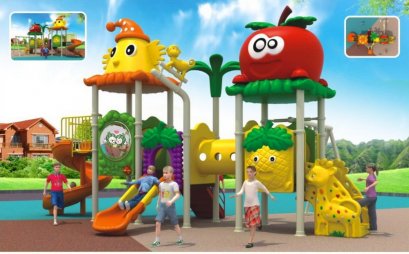 เครื่องเล่นสนาม B ชุดสไมล์ลี่แอ๊ปเปิ้ลแลนด์-เครื่องเล่นสนาม กระดานลื่น สไลเดอร์ by Sealplay