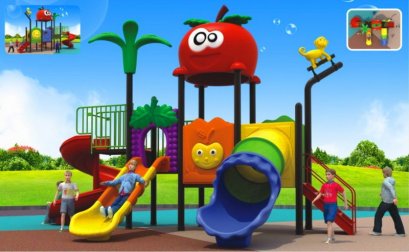 เครื่องเล่นสนาม B ชุดคัลเลอร์ฟูลแอปเปิ้ล-เครื่องเล่นสนาม กระดานลื่น สไลเดอร์ by Sealplay