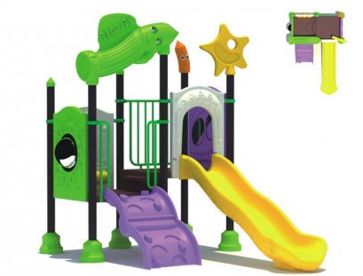 เครื่องเล่นสนาม B ชุดแฟนซีเวลคัม-เครื่องเล่นสนาม กระดานลื่น สไลเดอร์ by Sealplay