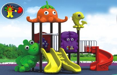 เครื่องเล่นสนาม B ชุดสควิดแอนด์เฟรนด์-เครื่องเล่นสนาม กระดานลื่น สไลเดอร์ by Sealplay