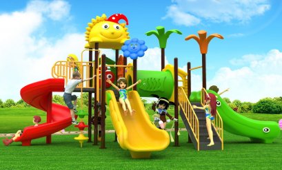 เครื่องเล่นสนาม B ชุดแฮปปี้ซันนี่มัลติเพลย์-เครื่องเล่นสนาม กระดานลื่น สไลเดอร์ by Sealplay