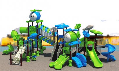 เครื่องเล่นสนาม A ชุดเมก้าแอร์พอร์ตสไลด์-เครื่องเล่นสนาม กระดานลื่น สไลเดอร์ by Sealplay