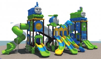 เครื่องเล่นสนาม A ชุดเรลเวย์สเตชั่นลิงก์มัลติสไลด์-เครื่องเล่นสนาม กระดานลื่น สไลเดอร์ by Sealplay