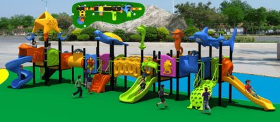 เครื่องเล่นสนาม A ชุดอควาเรียมซีไลฟ์-เครื่องเล่นสนาม กระดานลื่น สไลเดอร์ by Sealplay