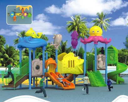 เครื่องเล่นสนาม A ชุดฟิชเชอร์แมนวอฟ-เครื่องเล่นสนาม กระดานลื่น สไลเดอร์ by Sealplay