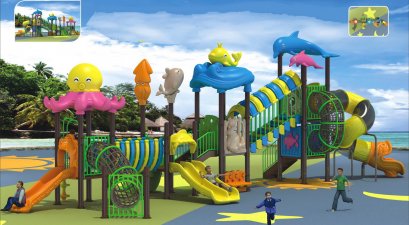 เครื่องเล่นสนาม A ชุดโอเชี่ยนพอร์ท-เครื่องเล่นสนาม กระดานลื่น สไลเดอร์ by Sealplay