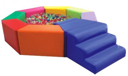 Sealplay ของเล่นเบาะนุ่ม บ่อบอลนุ่ม 8 เหลี่ยมสีรุ้ง