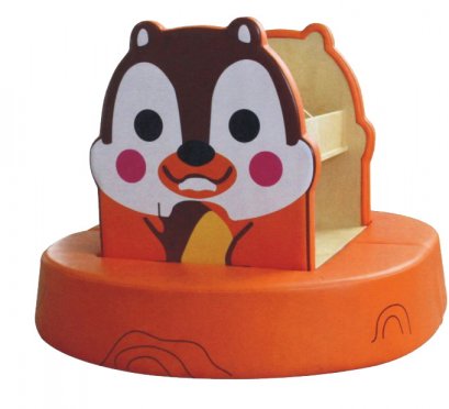 ตู้หนังสือพร้อมเบาะ ชุดกระรอกบนต้นไม้