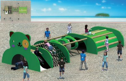 Sealplay เครื่องเล่นสนาม ของเล่นสนาม ปีนป่าย ท่อลอด BEAR TUNNEL