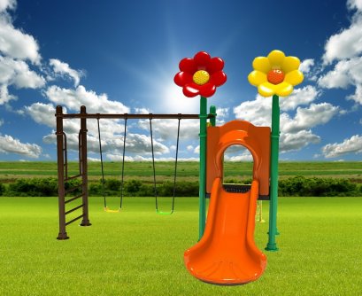 เครื่องเล่นสนาม A FLOWER SWING-เครื่องเล่นสนาม กระดานลื่น สไลเดอร์ by Sealplay