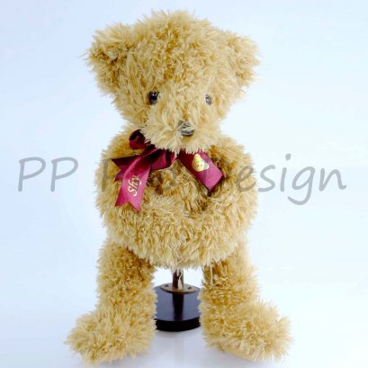 D103 ตุ๊กตาหมีผูกโบว์