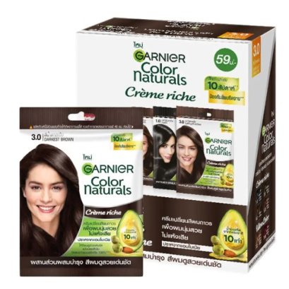 GARNIER Color Naturals no.3.0 Darkest Brown 60ml x 6