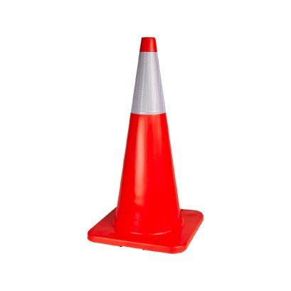 POLO กรวยจราจร PVC คาดแถบสะท้อนแสง 1 แถบ สูง 45 ซม. P591-0015