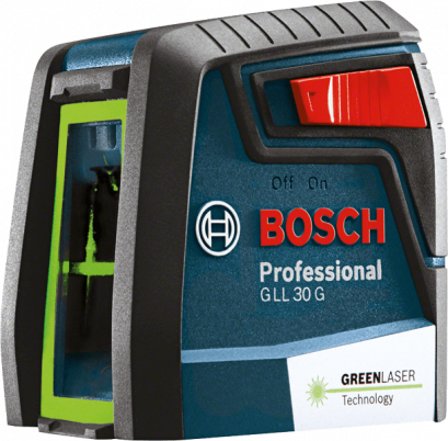 BOSCH GLL 30 G เลเซอร์กำหนดแนวเส้นกากบาท 2 เส้น (แสงสีเขียว)