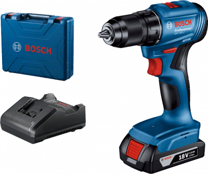 BOSCH GSR 185-LI สว่านไร้สาย 18 โวลต์ + แบตเตอรี่ + ที่ชาร์จ