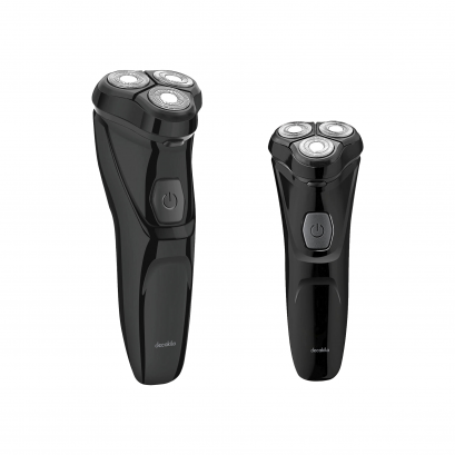 DECAKILA KMHR014W เครื่องโกนหนวดไร้สาย แบบโรตารี่ 2 หัว