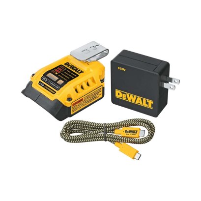 DEWALT USB Adaptor เป็นแท่นชาร์จในตัว สำหรับ 18V/20V/60V รุ่น DCB094K-QW