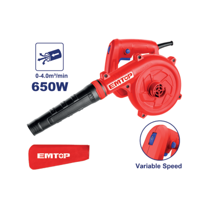 EMTOP เครื่องเป่าลม 650 วัตต์ ปรับรอบได้ รุ่น EABR6003