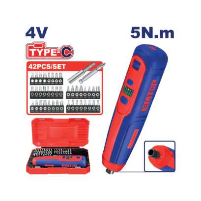 EMTOP ไขควงไร้สาย 4 โวลต์ 5 Nm รุ่น ECSR0406