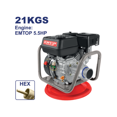 EMTOP เครื่องจี้ปูน เบนซิล 5.5 HP ข้อต่อ HEX รุ่น EGCV55022