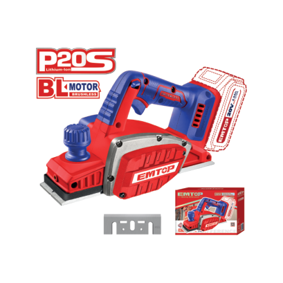 EMTOP กบไสไม้ไร้สาย 20 โวลต์ รุ่น ELCR20401