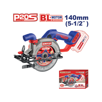 EMTOP เลื่อยวงเดือนไร้สาย 20 โวลต์ 140มม. รุ่น ELCS1402
