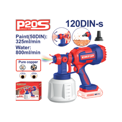 EMTOP กาพ่นสีแบบไร้สาย 20 โวลต์ ถังสี 1000ml รุ่น ELSG2004
