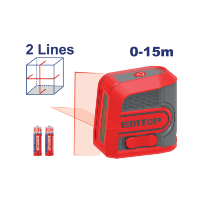 EMTOP เลเซอร์วัดระดับอัตโนมัติ 2 เส้น แสงสีแดง รุ่น ESLE1M03