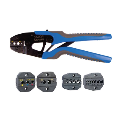 UNIOR คีมย้ำหางปลาแบบเปลี่ยนหัวได้ รุ่น 428/4AGPB
