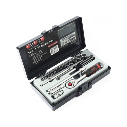 FORCE ชุดบล็อก ขนาด 1/4 นิ้ว 6 เหลี่ยม 19 ชิ้น รุ่น 2203-5