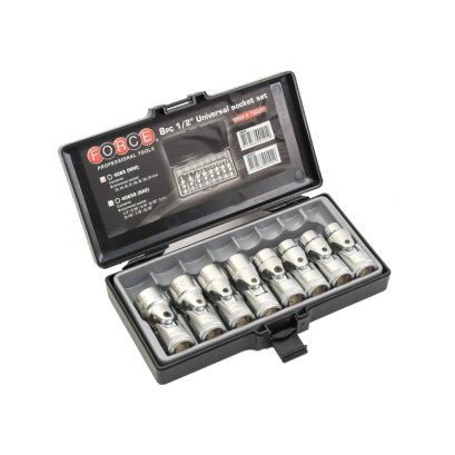 FORCE ชุดลูกบล็อกสั้นคออ่อน 1/2 นิ้ว (6เหลี่ยม) 8 ชิ้น รุ่น 4085