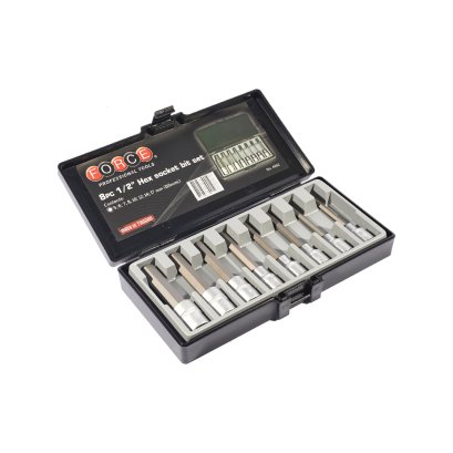 FORCE ชุดลูกบล็อกเดือยโผล่ยาว 6 เหลี่ยม 1/2 นิ้ว 8 ชิ้น รุ่น 4092