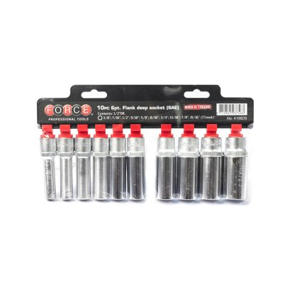 FORCE ชุดลูกบล็อกยาว 1/2 นิ้ว (6เหลี่ยม) 10 ชิ้น รุ่น 4106DS