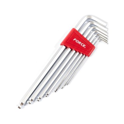 FORCE ชุดประแจแอลหกเหลี่ยมหัวบอล ยาวพิเศษ 7 ชิ้น รุ่น 5072XLBS