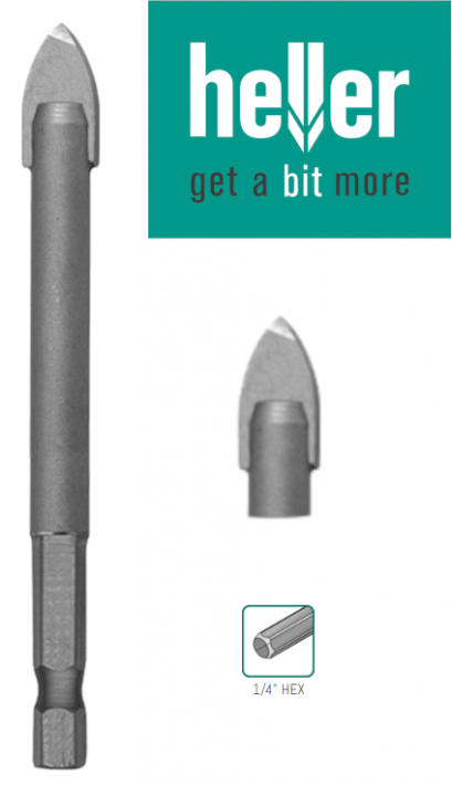 HELLER ดอกสว่านเจาะกระจกและกระเบื้อง QuickBit Glass &amp; Tile Drill Bits