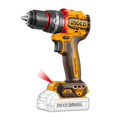 INGCO สว่านกระแทก 20V หัวจับดอก 13มม. 55Nm รุ่น CIDLI20558